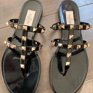 Valentino Studded Jelly Sandals